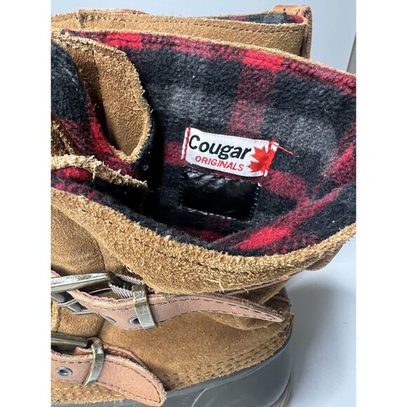 Cougar Originals Maple Creek Duck Boots Womens 10 Wheat Suede Buckle Waterproof - Picture 9 of 11